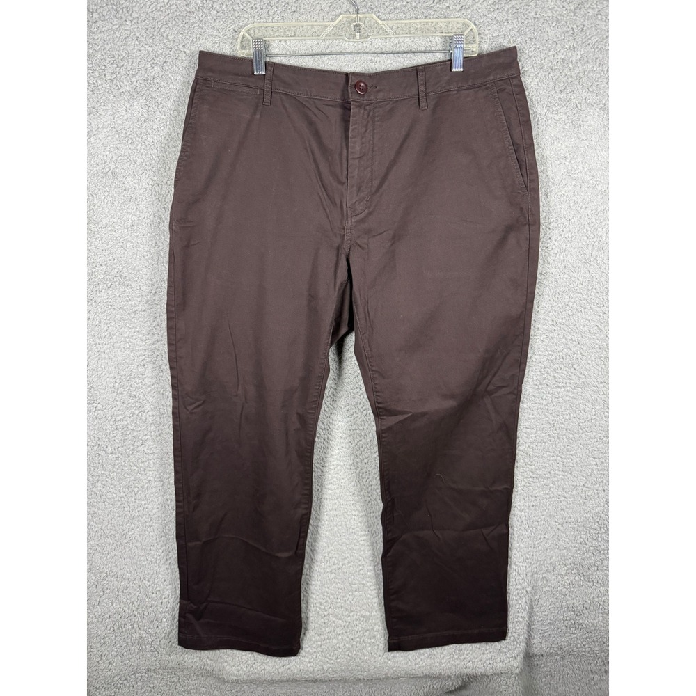 NWT Flint and Tinder Mens Huckberry Classic Fit Chino Pants Brown 36x30 Stretch